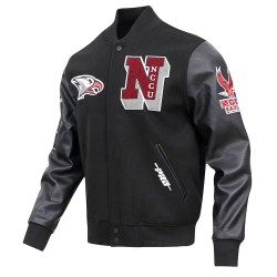 North Carolina Central Eagles Black Varsity Jacket North Carolina Central Eagles Black Varsity Jacket