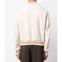 OW Logo-Patch Off-White Varsity Jacket