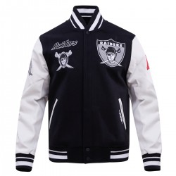 Oakland Raiders Retro Classic Rib Wool Varsity Jacket Oakland Raiders Retro Classic Rib Wool Varsity Jacket