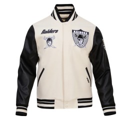 Oakland Raiders Retro Classic Rib Wool Varsity Jacket Oakland Raiders Retro Classic Rib Wool Varsity Jacket