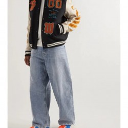 Off-White Wool-Blend Varsity Jacket