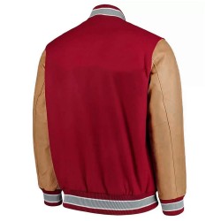 Ohio State Buckeyes Red and Brown Varsity Jacket