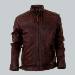 Oliver Queen Distressed Brown Leather Jacket Oliver Queen Distressed Brown Leather Jacket