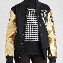 Opening Ceremony Beyonce Letterman Black and Golden Jacket