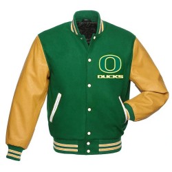 Oregon Ducks Green and Yellow Varsity Jacket Oregon Ducks Green and Yellow Varsity Jacket