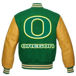 Oregon Ducks Green and Yellow Varsity Jacket Oregon Ducks Green and Yellow Varsity Jacket