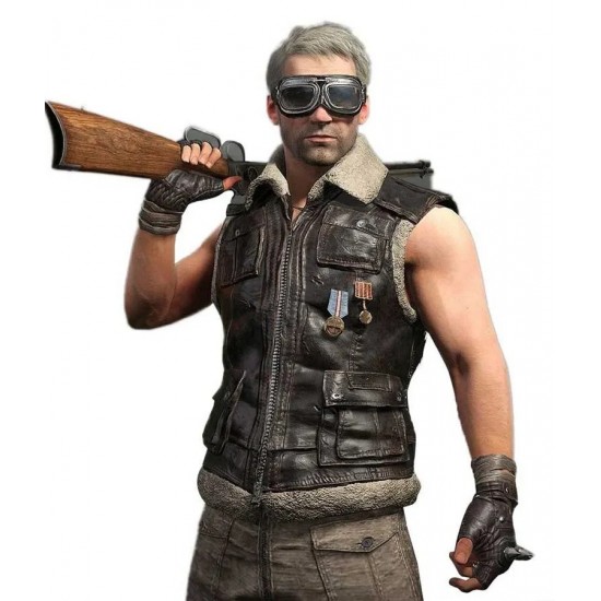 PUBG Brown Leather Vest