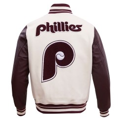 Philadelphia Phillies Retro Classic Rib Wool Varsity Jacket Philadelphia Phillies Retro Classic Rib Wool Varsity Jacket