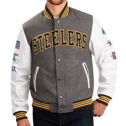 Pittsburgh Steelers Challenger Varsity Jacket Pittsburgh Steelers Challenger Varsity Jacket