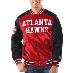 Red/Black Atlanta Hawks Renegade Varsity Satin Jacket Red/Black Atlanta Hawks Renegade Varsity Satin Jacket