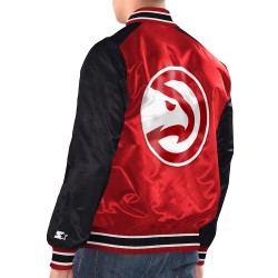Red/Black Atlanta Hawks Renegade Varsity Satin Jacket Red/Black Atlanta Hawks Renegade Varsity Satin Jacket