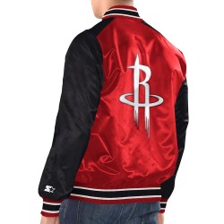 Red/Black Houston Rockets Renegade Varsity Satin Jacket Red/Black Houston Rockets Renegade Varsity Satin Jacket