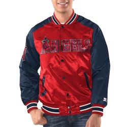 Red/Navy LA Angels Renegade Varsity Satin Jacket Red/Navy LA Angels Renegade Varsity Satin Jacket