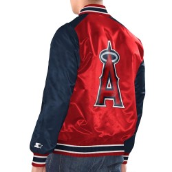 Red/Navy LA Angels Renegade Varsity Satin Jacket Red/Navy LA Angels Renegade Varsity Satin Jacket
