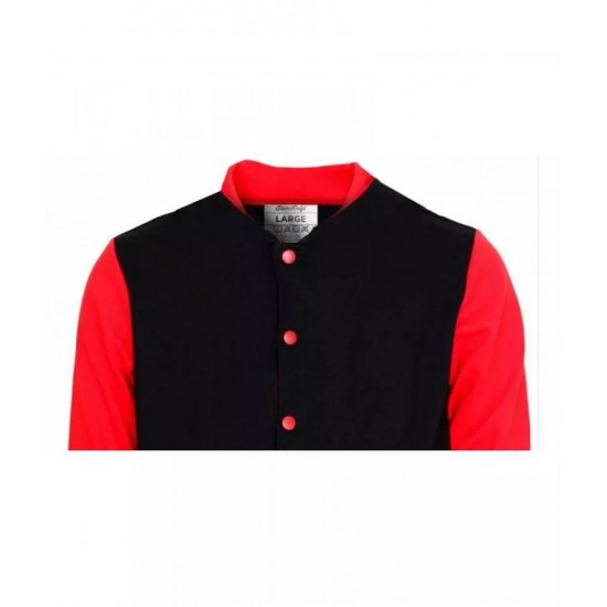 Red and Black Letterman Bomber Varsity Jacket Red and Black Letterman Bomber Varsity Jacket