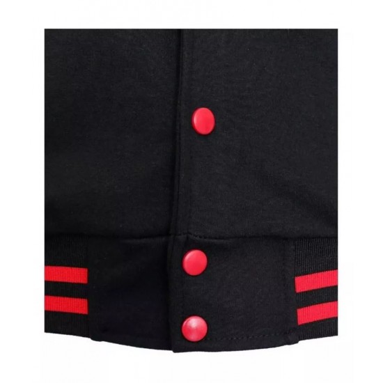 Red and Black Letterman Bomber Varsity Jacket Red and Black Letterman Bomber Varsity Jacket