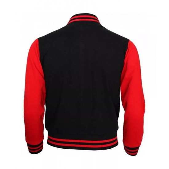 Red and Black Letterman Bomber Varsity Jacket Red and Black Letterman Bomber Varsity Jacket