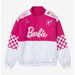 Rev Up Your Style with the Barbie Checkered Racing Jacket - Limited Stock Rev Up Your Style with the Barbie Checkered Racing Jacket - Limited Stock
