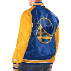 Royal/Gold Golden State Warriors Renegade Varsity Satin Jacket Royal/Gold Golden State Warriors Renegade Varsity Satin Jacket