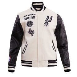 San Antonio Spurs Retro Classic Black Wool Varsity Jacket