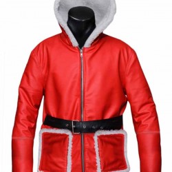 Santa Claus Leather Red Jacket