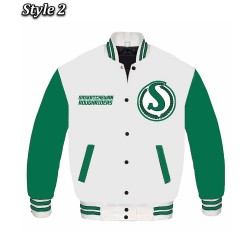 Saskatchewan Roughriders Varsity Wool/Leather Jacket Saskatchewan Roughriders Varsity Wool/Leather Jacket