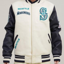 Seattle Mariners Retro Classic Wool Varsity Jacket
