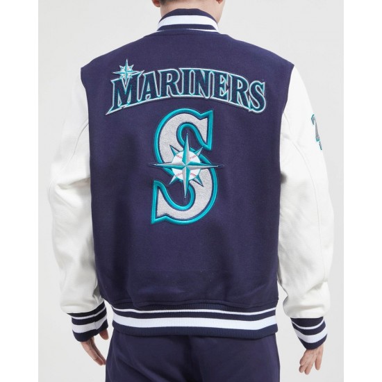 Seattle Mariners Retro Classic Wool Varsity Jacket