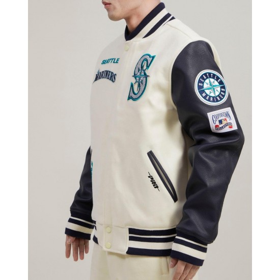 Seattle Mariners Retro Classic Wool Varsity Jacket