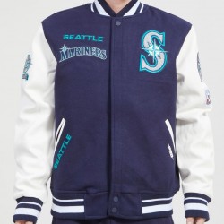 Seattle Mariners Retro Classic Wool Varsity Jacket