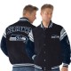 Seattle Seahawks Blue Varsity Jacket Seattle Seahawks Blue Varsity Jacket front view varsity jacket