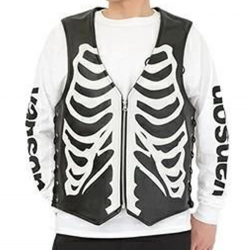 Skeleton Halloween Leather Vest Skeleton Halloween Leather Vest