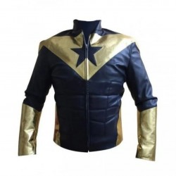 Smallville Booster Gold Leather Jacket Costume