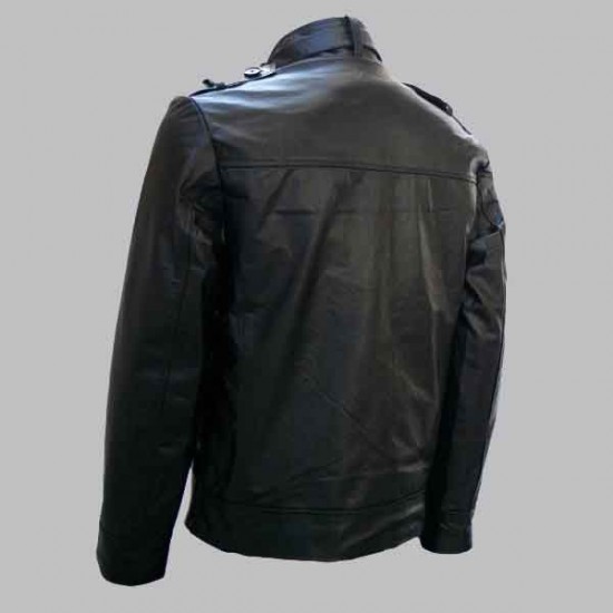 New Men's Soft Biker Black Crop Leather Jacket New Mens Soft Biker Black Crop Leather Jacket