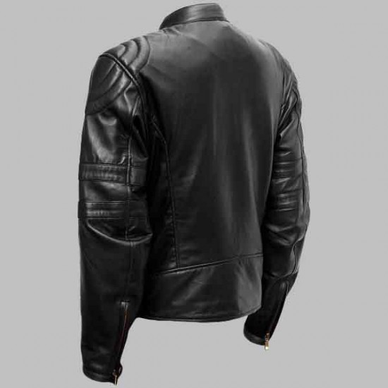 New Men's Black Sheep Leather Jacket New Mens Black Sheep Leather Jacket