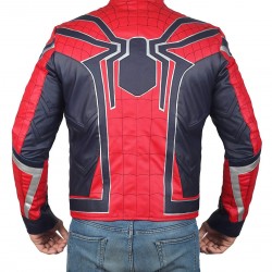 Spiderman Infinity War Red Leather Jacket Costume