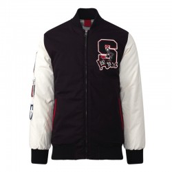 St Kilda Saints Collegiate Black and White Varsity Jacket St Kilda Saints Collegiate Black and White Varsity Jacket