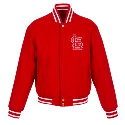 St. Louis Cardinals Embroidered Varsity Red Wool Jacket