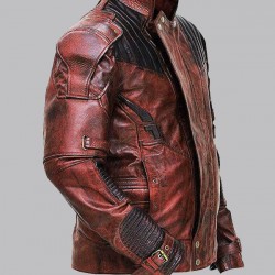 New Men's Star Lord Chris Pratt Leather Jacket