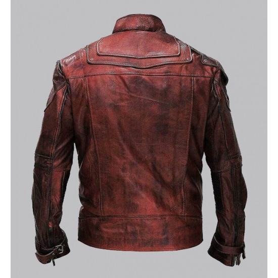 New Men's  Star Lord Chris Pratt Leather Jacket