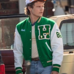 Stranger Things S04 Eddie Munson Green Letterman Jacket Stranger Things S04 Eddie Munson Green Letterman Jacket