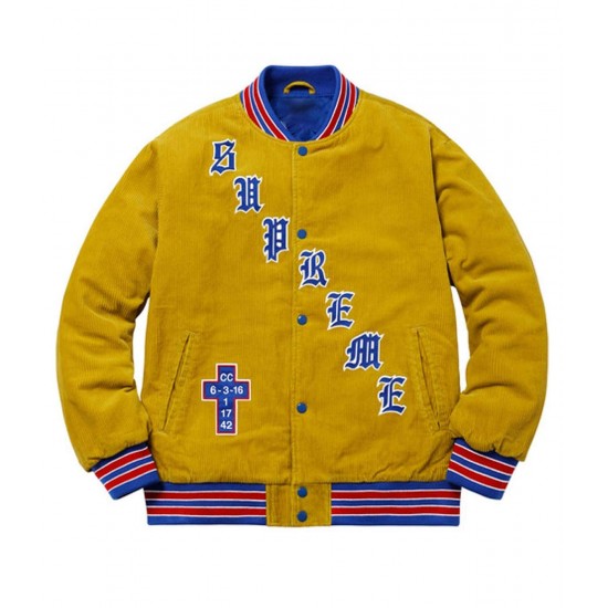 Supreme Cross Old English Corduroy Bomber Jacket