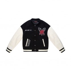 Trust Over Love Black Varsity Jacket 
