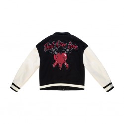 Trust Over Love Black Varsity Jacket 