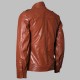 New Men's Tan Brown Moto Leather Jacket New Mens Tan Brown Moto Leather Jacket