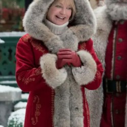 The Christmas Chronicles 2 Mrs. Claus Red Hooded Fur Collar Coat The Christmas Chronicles 2 Mrs. Claus Red Hooded Fur Collar Coat