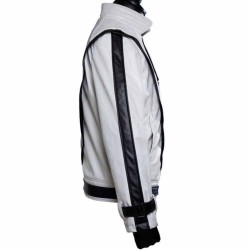 Thriller Michael Jackson White Leather Jacket
