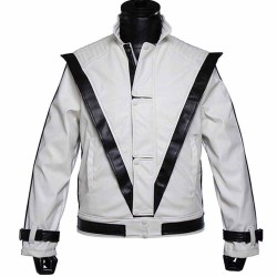 Thriller Michael Jackson White Leather Jacket Thriller Michael Jackson White Leather Jacket