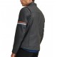 New Men's Tony Moto Multi Color Arm Stripe Leather Jacket New Mens Tony Moto Multi Color Arm Stripe Leather Jacket