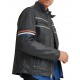 New Men's Tony Moto Multi Color Arm Stripe Leather Jacket New Mens Tony Moto Multi Color Arm Stripe Leather Jacket